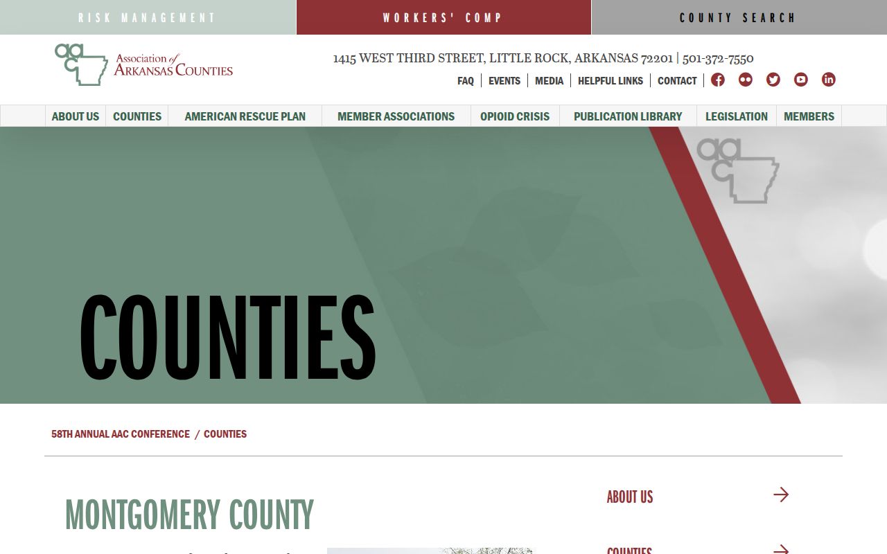 Association of Arkansas Counties profile for Montgomery County